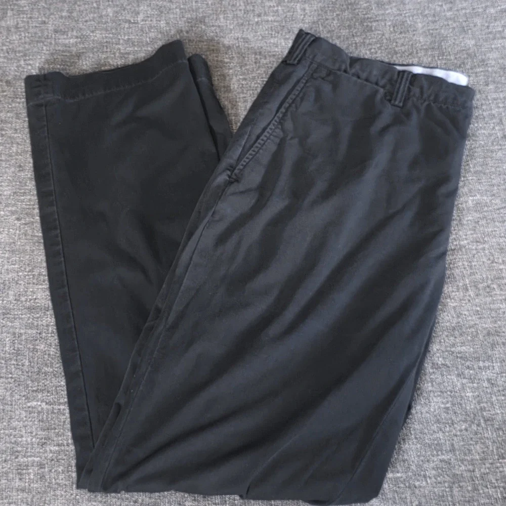 Polo Ralph Lauren Stretch Classic Fit Chino Pants Mens Black Cotton Twill Read